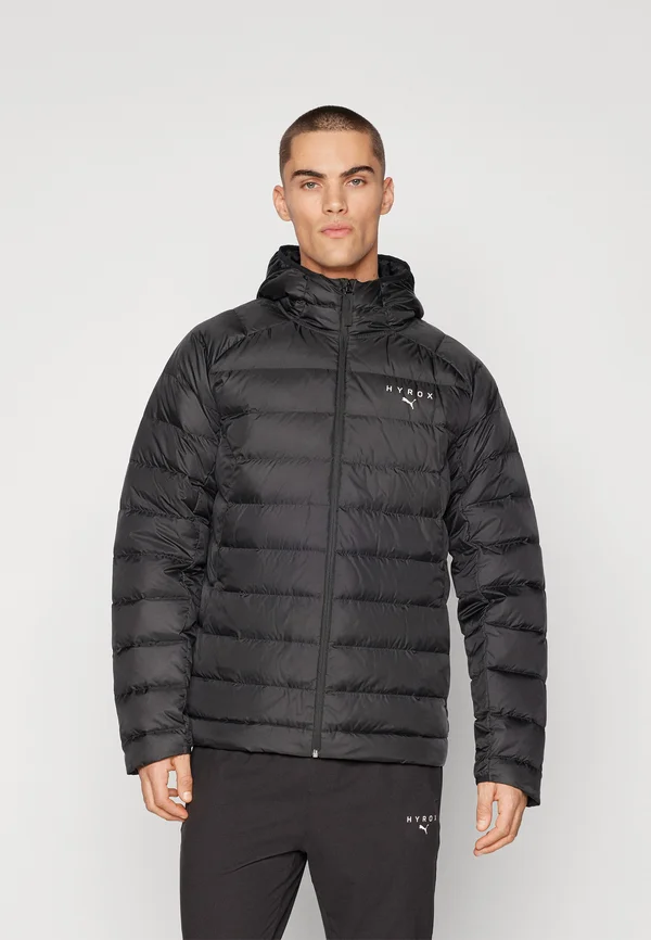 HYROX HOODED JACKET - Daunenjacke - black
