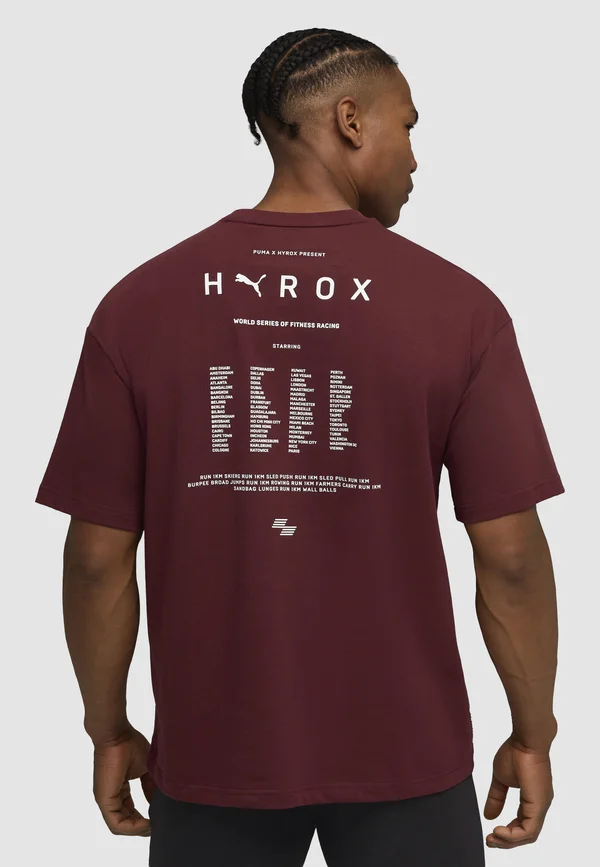 HYROX LIFESTYLE  - T-Shirt print - ruby shimmer