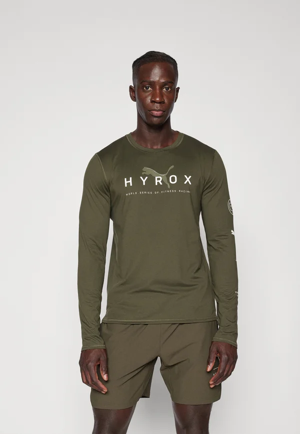 HYROX RUN CLOUDSPUN TEE - Langarmshirt - dark olive