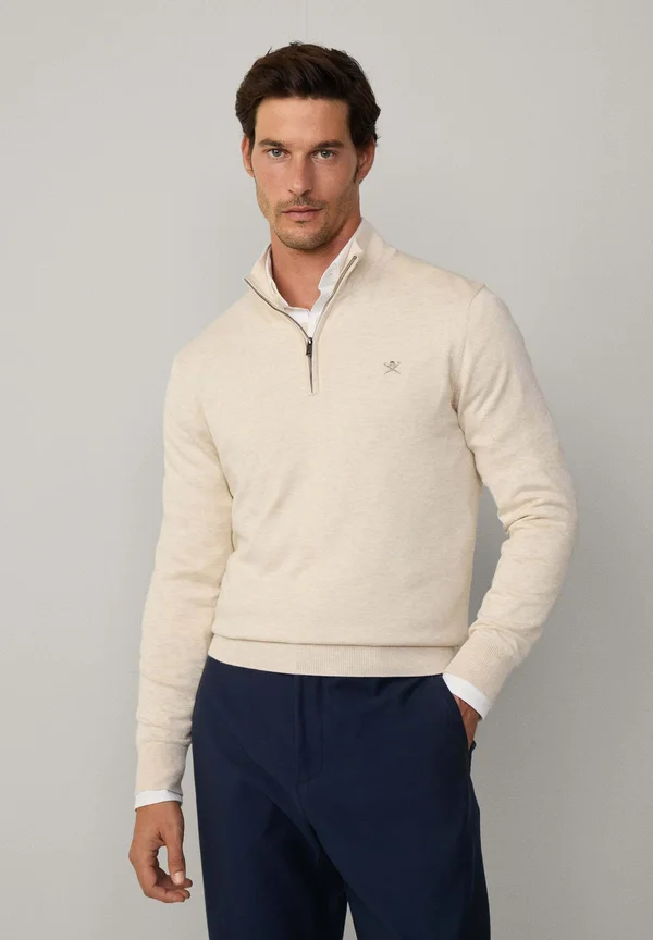 HZIP - Strickpullover - optic white