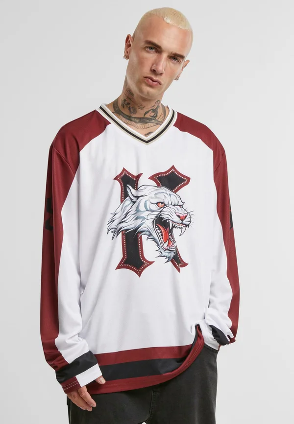 ICEHOCKEY  - Langarmshirt - darkred white