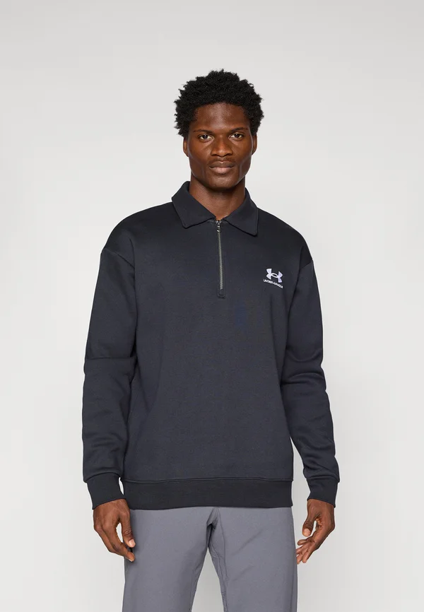 ICON COLLAR 1/4 ZIP - Sweatshirt - black