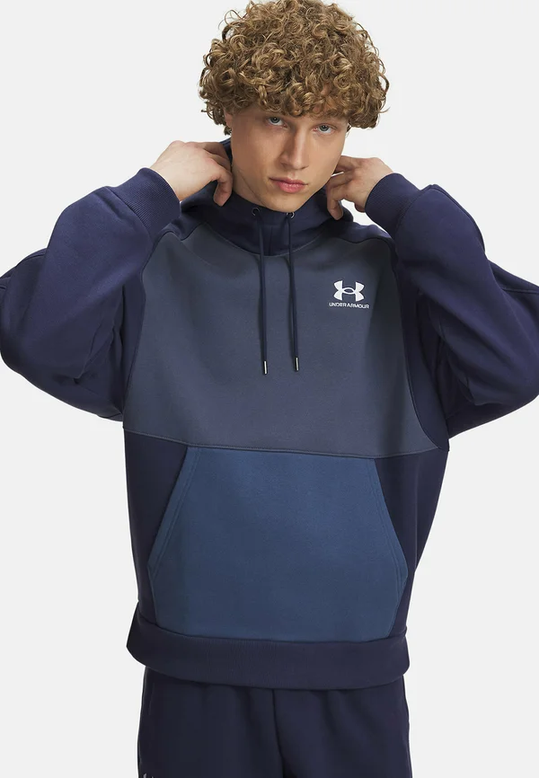 ICON HEAVYWEIGHT COLORBLOCKED - Kapuzenpullover - washed navy