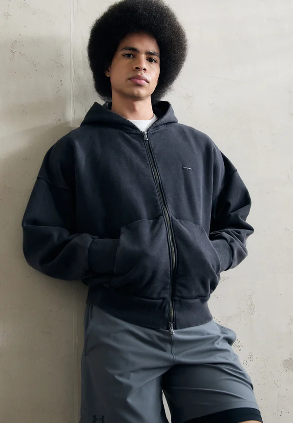 ICON WASH - Sweatjacke - black/white