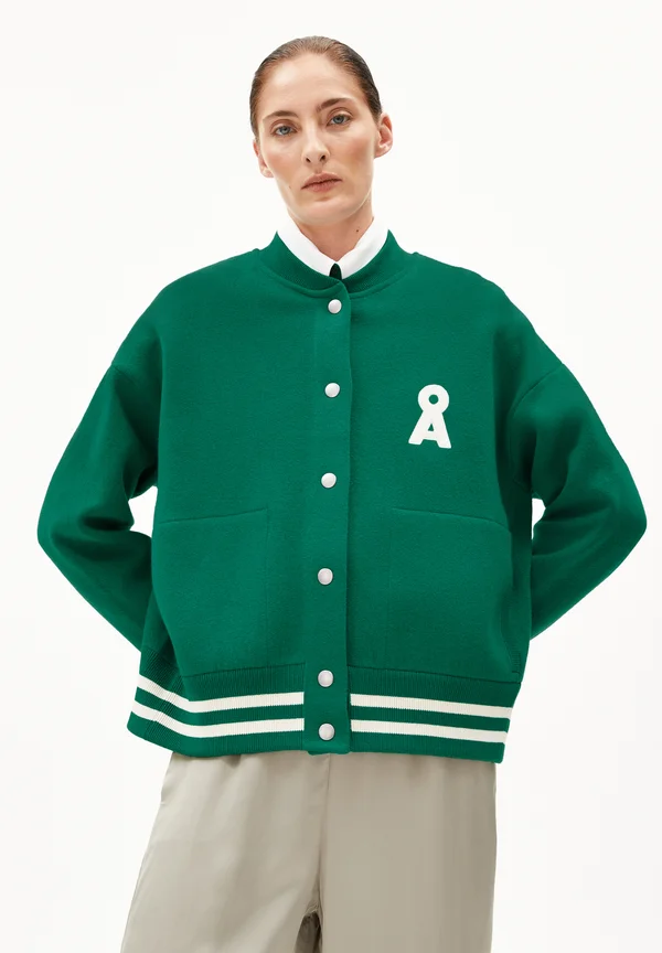 ICONIC Å AALISON - Bomberjacke - emerald green oatmilk
