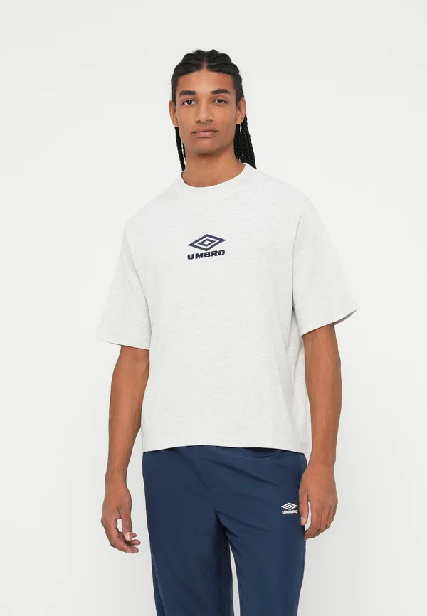 ICONIC BOXY TEE - T-Shirt basic - ice/dark navy