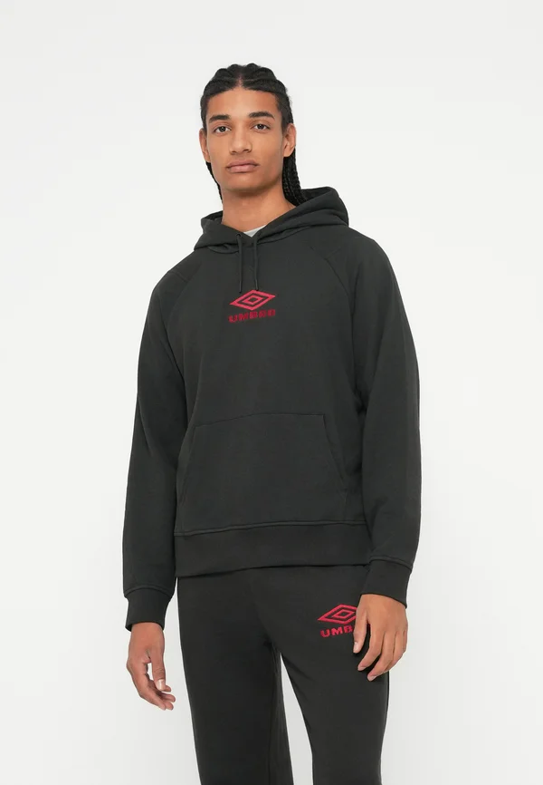 ICONIC HOODIE - Kapuzenpullover - black/chili pepper