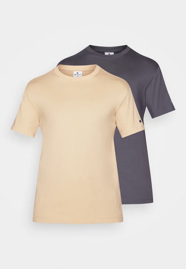 ICONS CONTRAST BASIC CREWNECK 2 PACK  - T-Shirt basic - offwhite/dark grey
