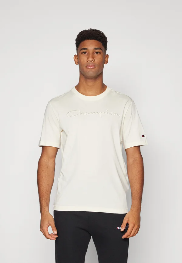 ICONS CREWNECK WITH LARGE TONAL LOGO - T-Shirt basic - beige