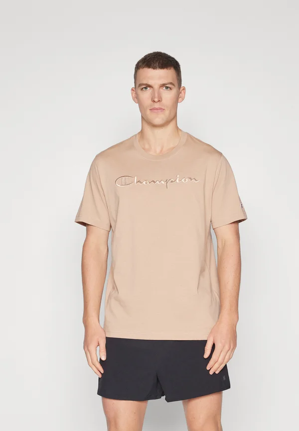 ICONS CREWNECK WITH LARGE TONAL LOGO - T-Shirt basic - taupe