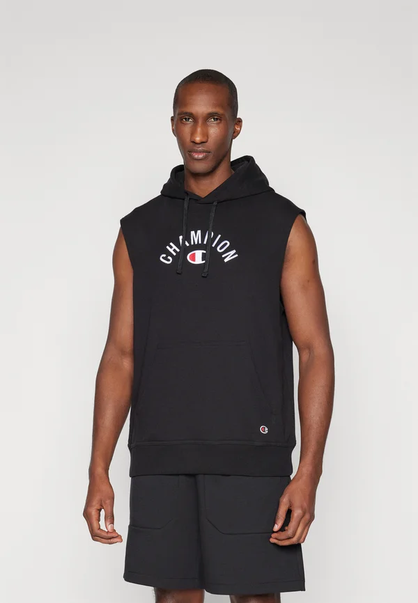 ICONS SLEEVELESS HOODIE WITH CENTRAL LOGO - Kapuzenpullover - black