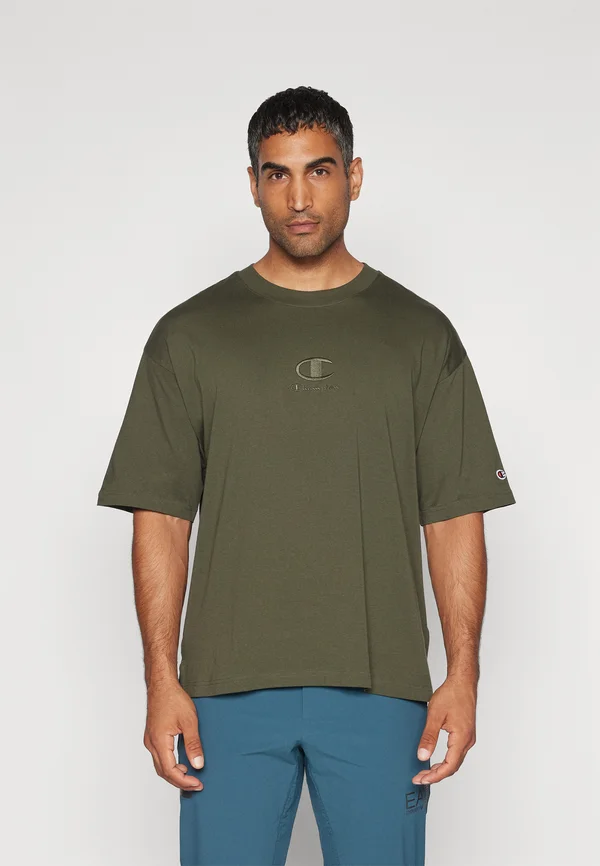 ICONS T SHAPE CREWNECK LOGO - T-Shirt print - dark green