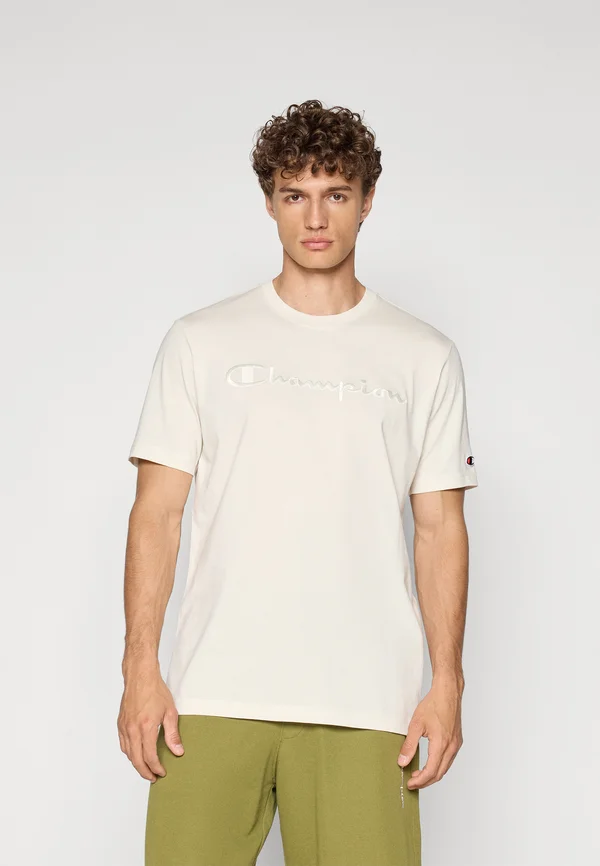 ICONS TONAL CREWNECK WITH LARGE LOGO - T-Shirt print - beige
