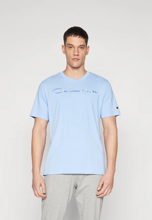 ICONS TONAL CREWNECK WITH LARGE LOGO - T-Shirt print - light blue