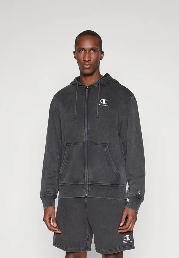 ICONS WASHED FULL ZIP HOODIE - Sweatjacke - black