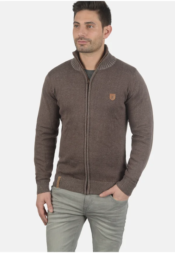 IDANDY - Strickjacke - dark brown