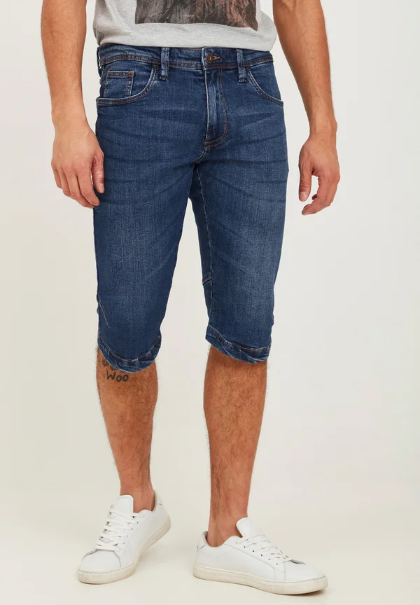 IDQUINCE - Jeans Shorts - medium indigo