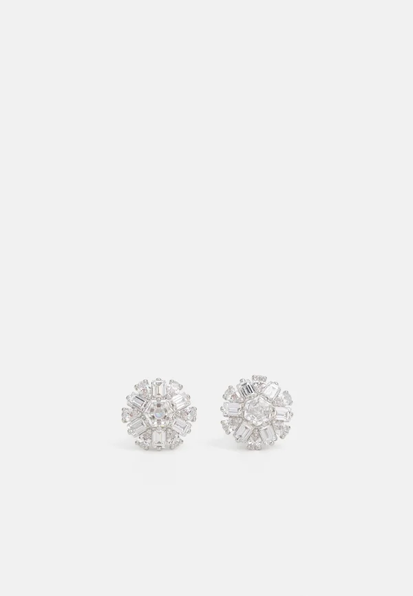 IDYLLIA STUD EARRINGS MIXED CUTS SNOWFLAKE - Ohrringe - silver-coloured/transparent