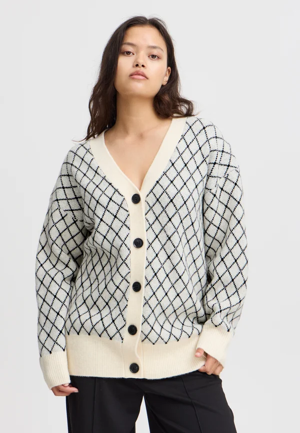 IHALVINO - Strickjacke - cloud dancer