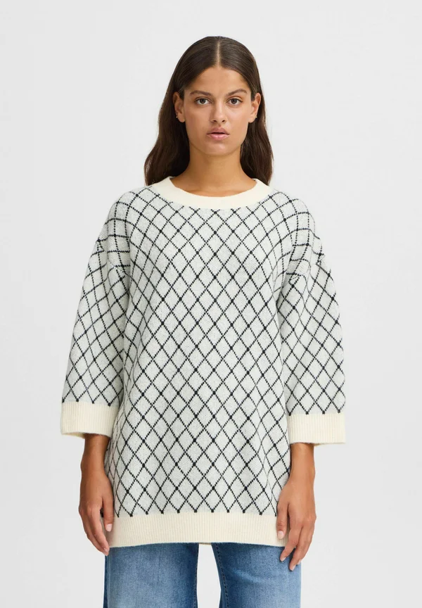 IHALVINO - Strickpullover - cloud dancer