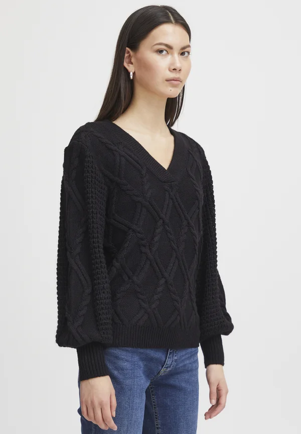 IHAndosa - Strickpullover - black