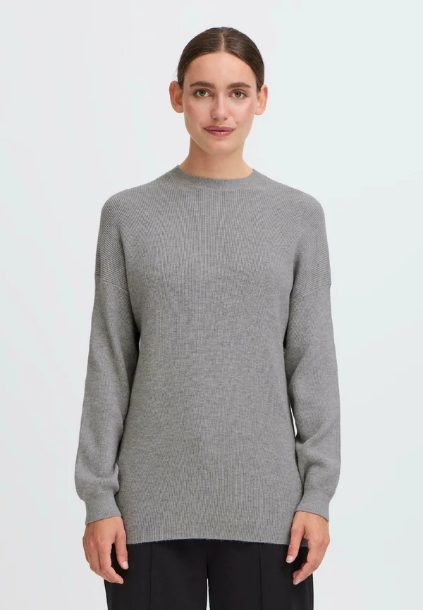 IHFANSY - Strickpullover - grey melange