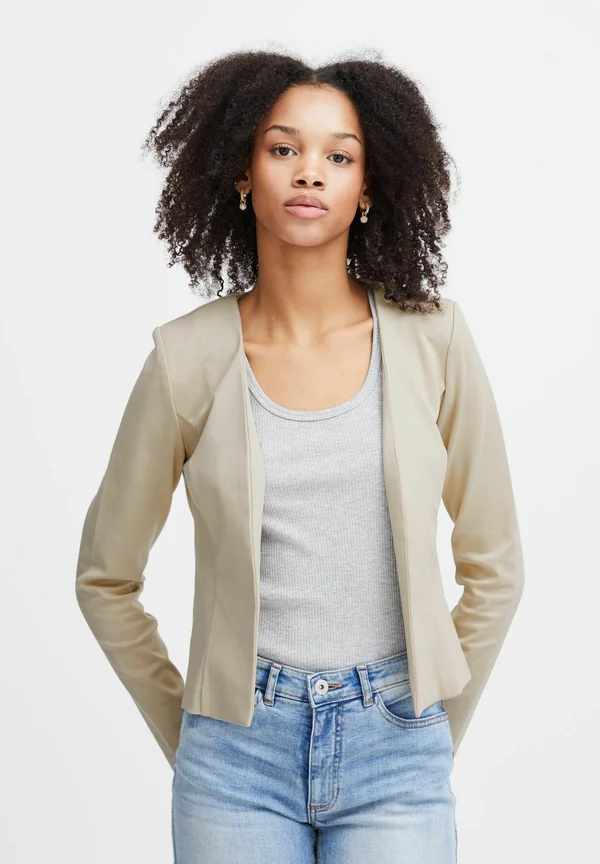 IHKATE SHORT BL - Strickjacke - doeskin