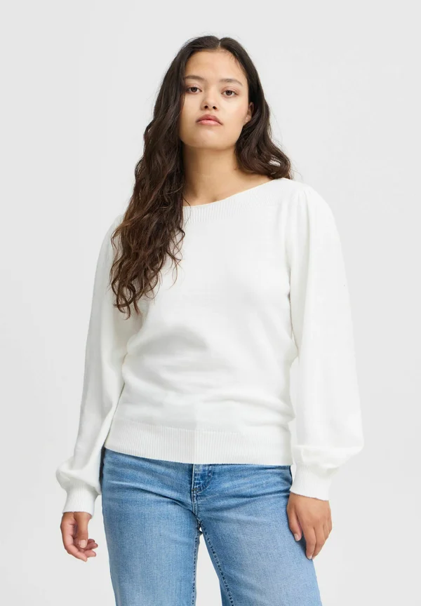 IHVIRELLE - Strickpullover - cloud dancer
