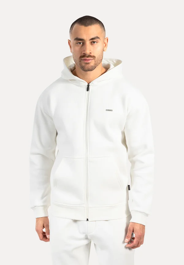 ILYAS BASIC ZIPPER - Sweatjacke - creme