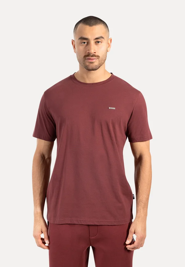 ILYAS - T-Shirt basic - bordeaux