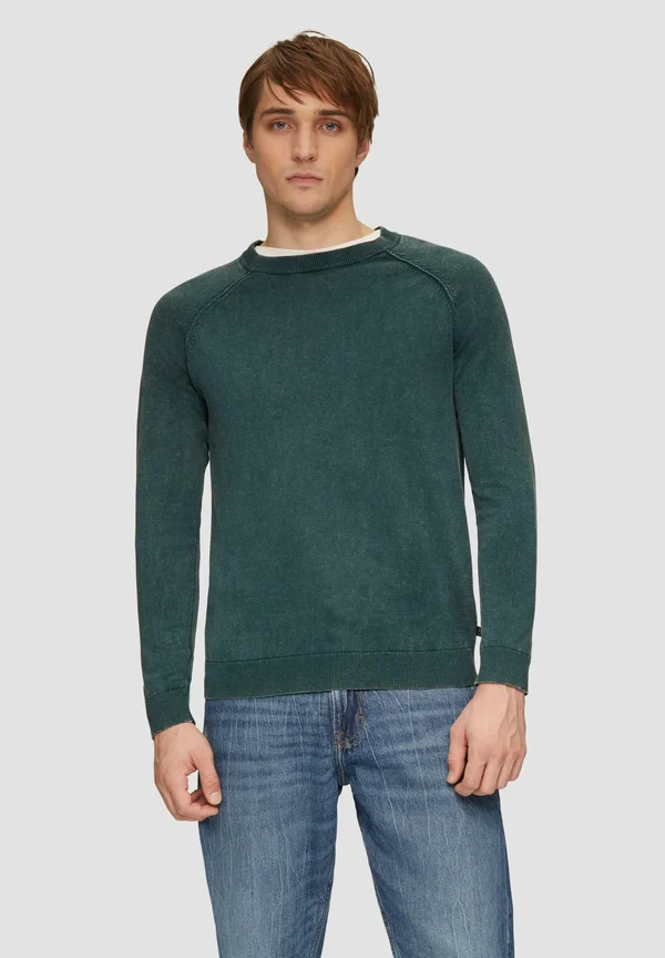 IM USED-LOOK - Strickpullover - smaragd