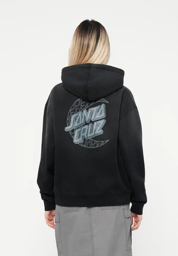 IMPRINT MOON DOT HOOD - Kapuzenpullover - black