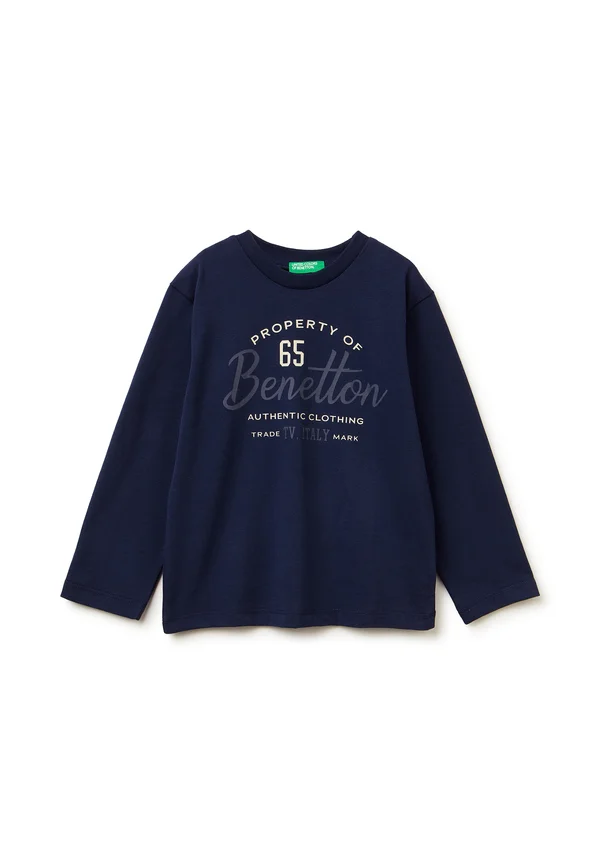 IN BRUSHED WITH LOGO PRINT - Langarmshirt - blue