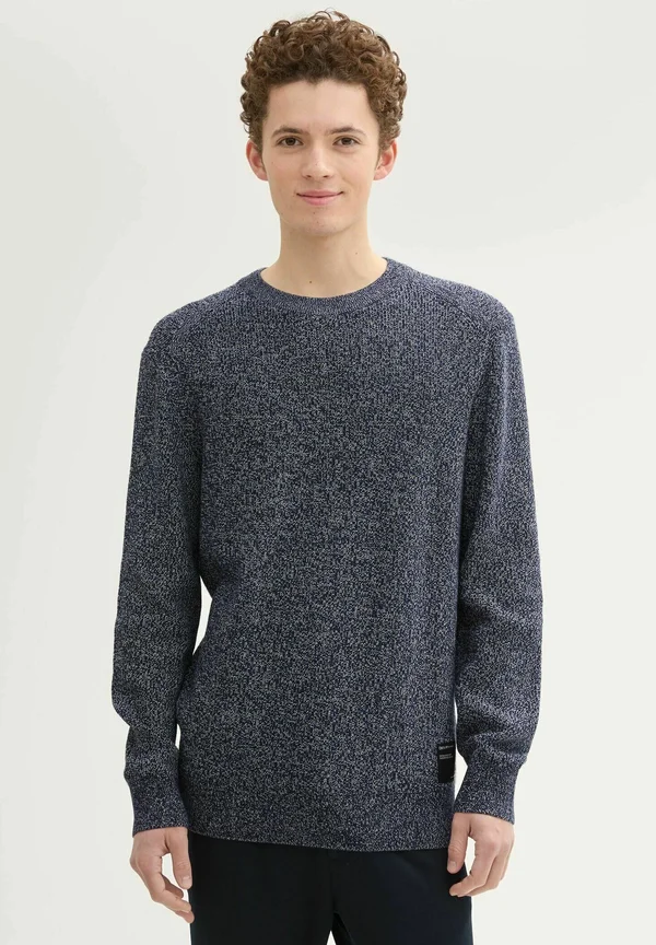IN MELANGE OPTIK - Strickpullover - navy blue mouline