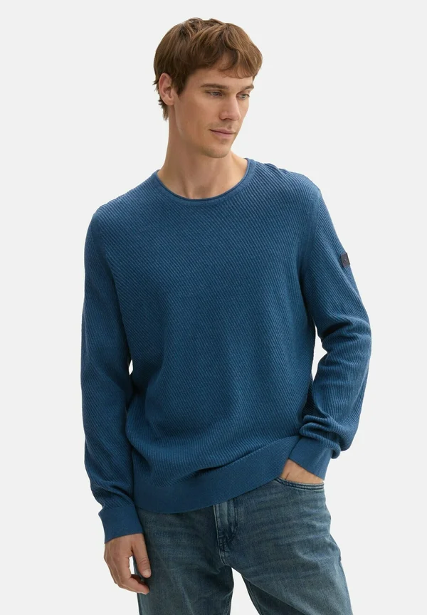 IN-OPTIK - Strickpullover - dark teal melange