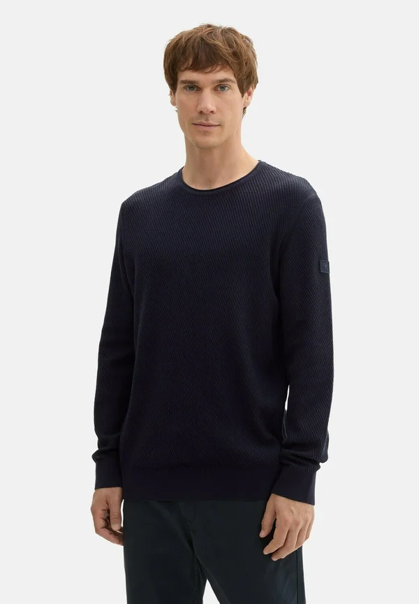 IN-OPTIK - Strickpullover - knitted navy melange