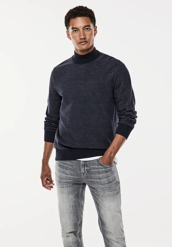 IN TWO TONE OPTIK - Strickpullover - blau