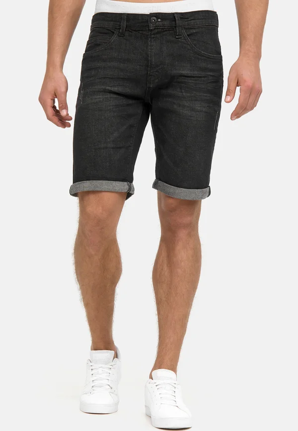 INCADEN - Jeans Shorts - black