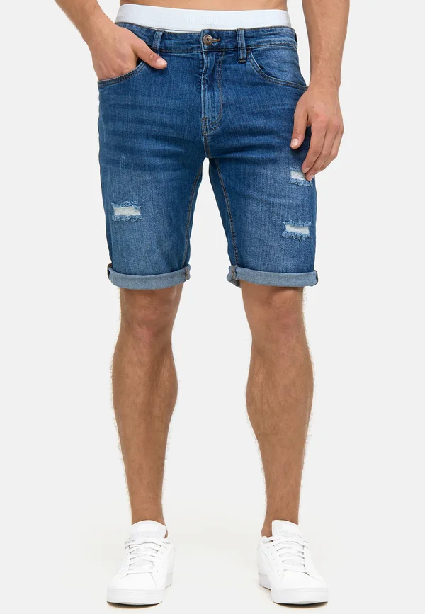 INCADEN - Jeans Shorts - blau