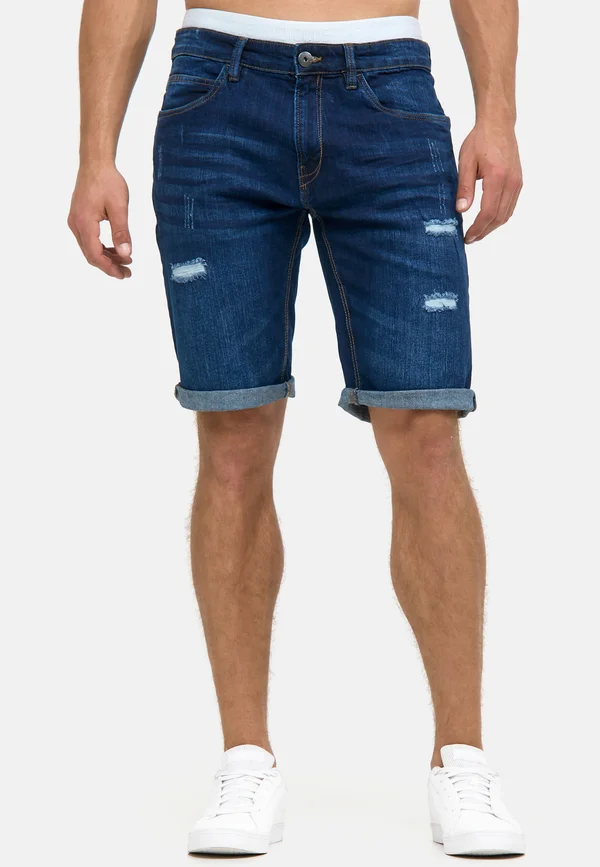 INCADEN - Jeans Shorts - dark blue