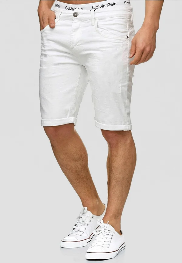 INCADEN - Jeans Shorts - offwhite