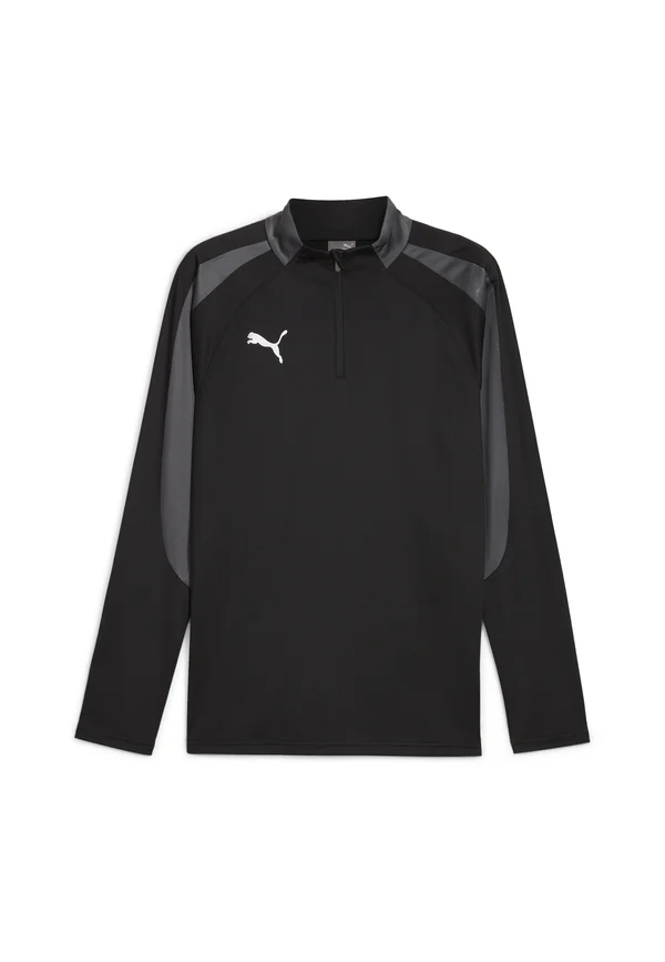 INDIVIDUALLIGA 1/4 ZIP TOP - Langarmshirt - black  white shadow gray