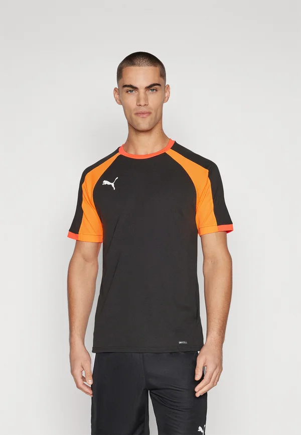 INDIVIDUALLIGA - Sport T-Shirt - black/heat fire