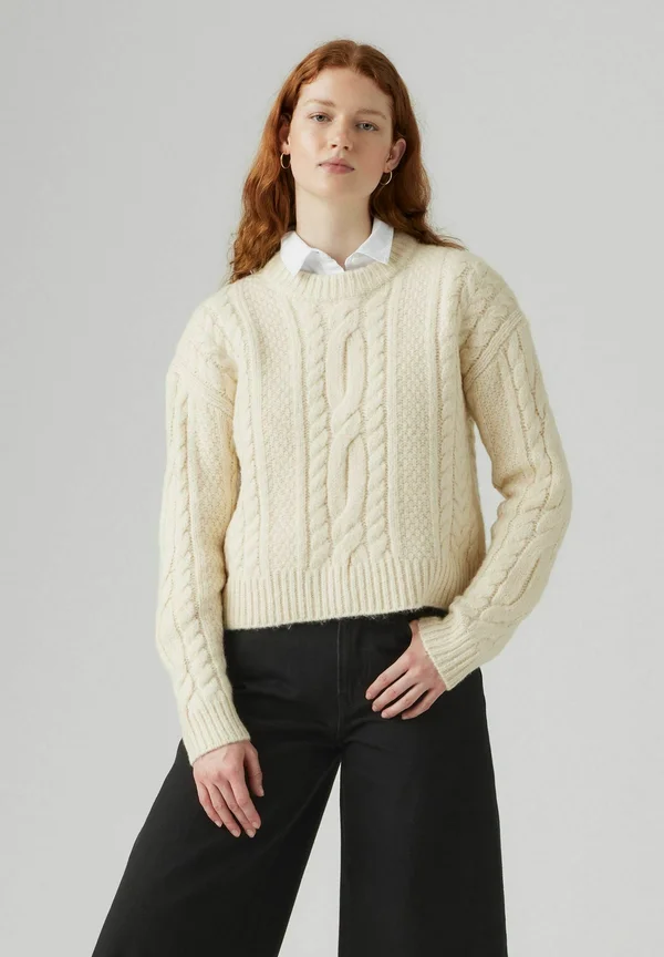 INES CABLE - Strickpullover - tofu