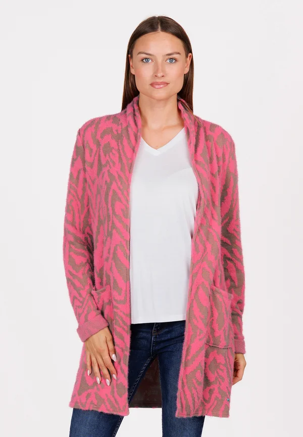 INFINITY  - Strickjacke - neon pink beige