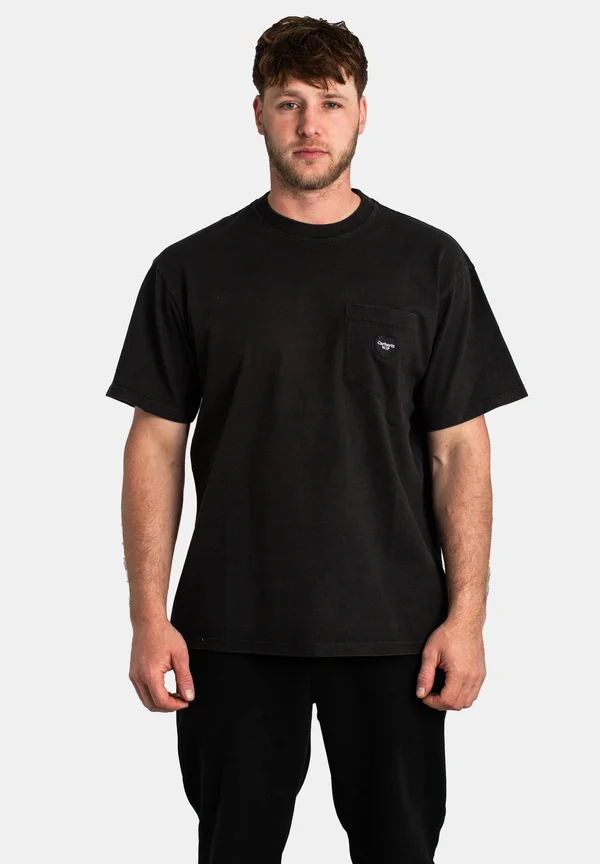 INGO POCKET  - T-Shirt basic - black garment dyed