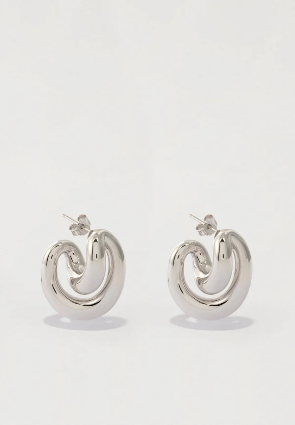 INITIAL HOOPS BLOW - Ohrringe - silver-coloured