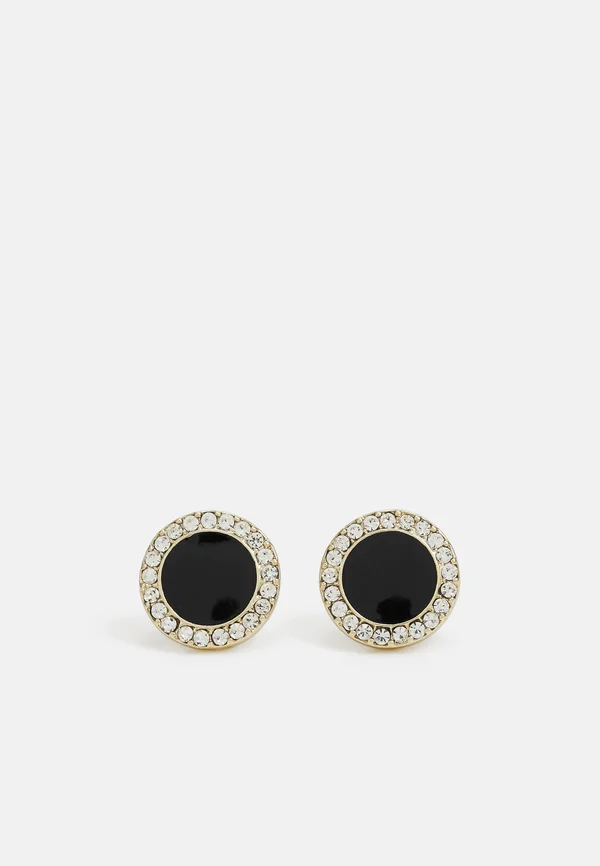 INLAY STUD - Ohrringe - black/gold-coloured