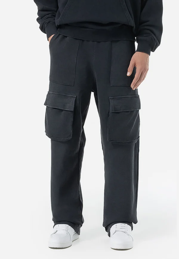 INOS WIDE PANTS - Jogginghose - vintage black