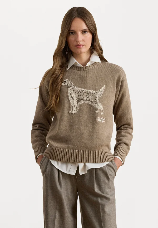 INTARSIA KNIT ENGLISH SETTER SWEATER - Strickpullover - adirondack heather multi